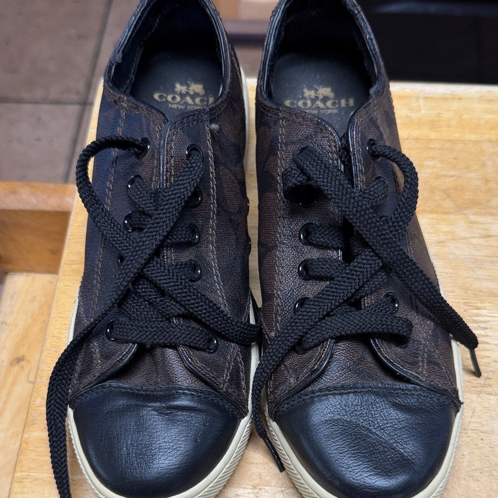 Coach Women's Black and Brown Sneakers